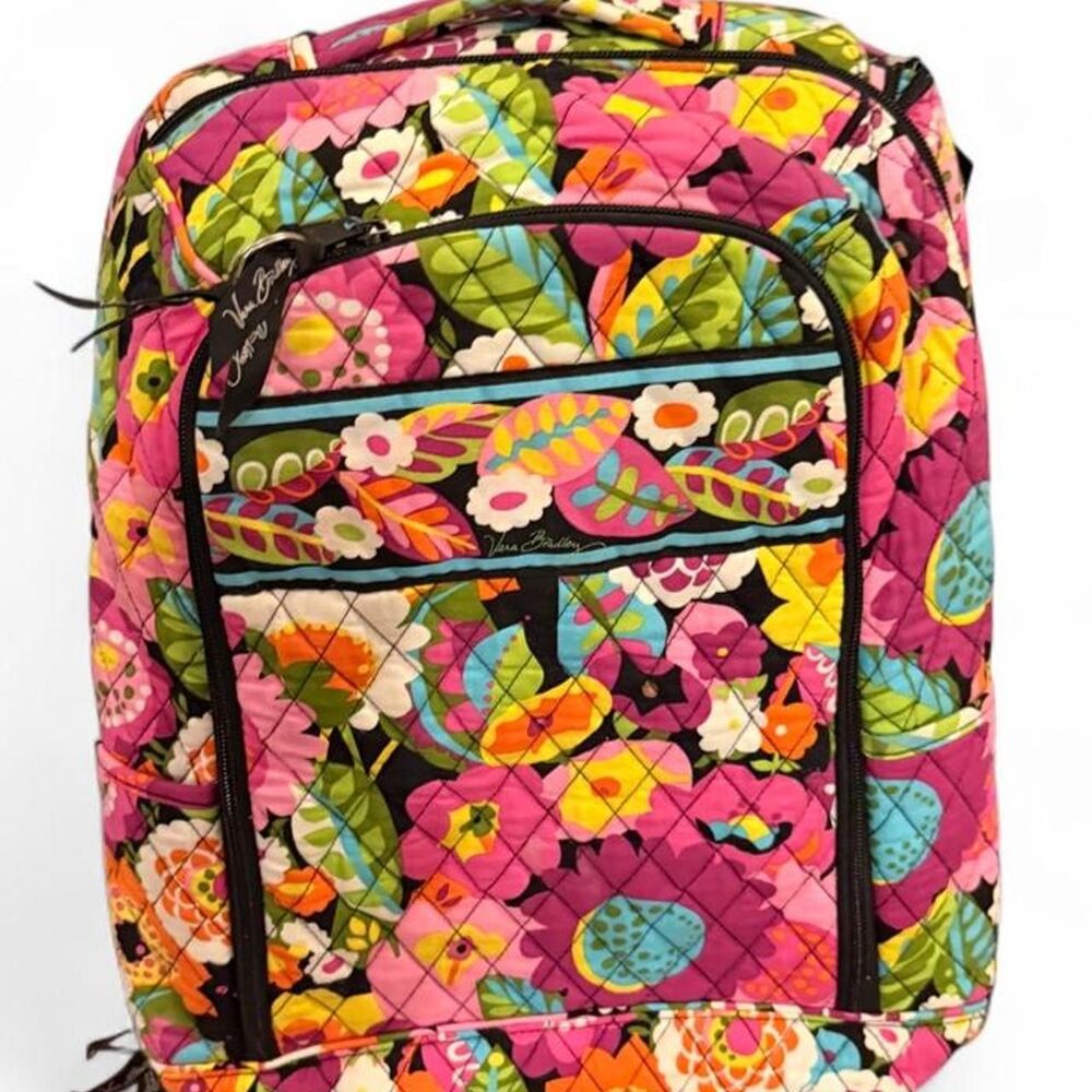 Vera Bradley Campus Backpack Va Va Bloom Retired Floral Laptop Bag 2012